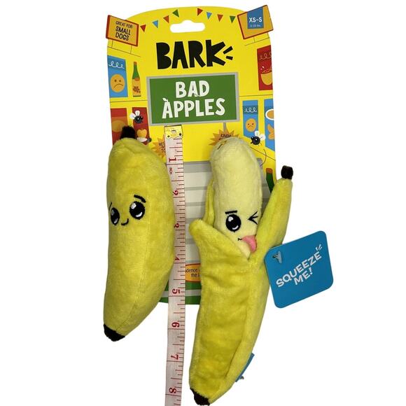 BARK Other - BarkBox Junk Bad Apples Banana Squeak Toy For Small Dags